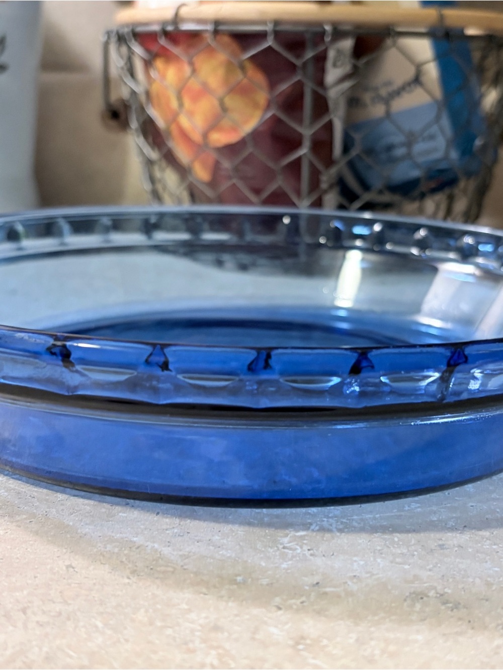 Pyrex Cobalt Blue Glass Pie Plate